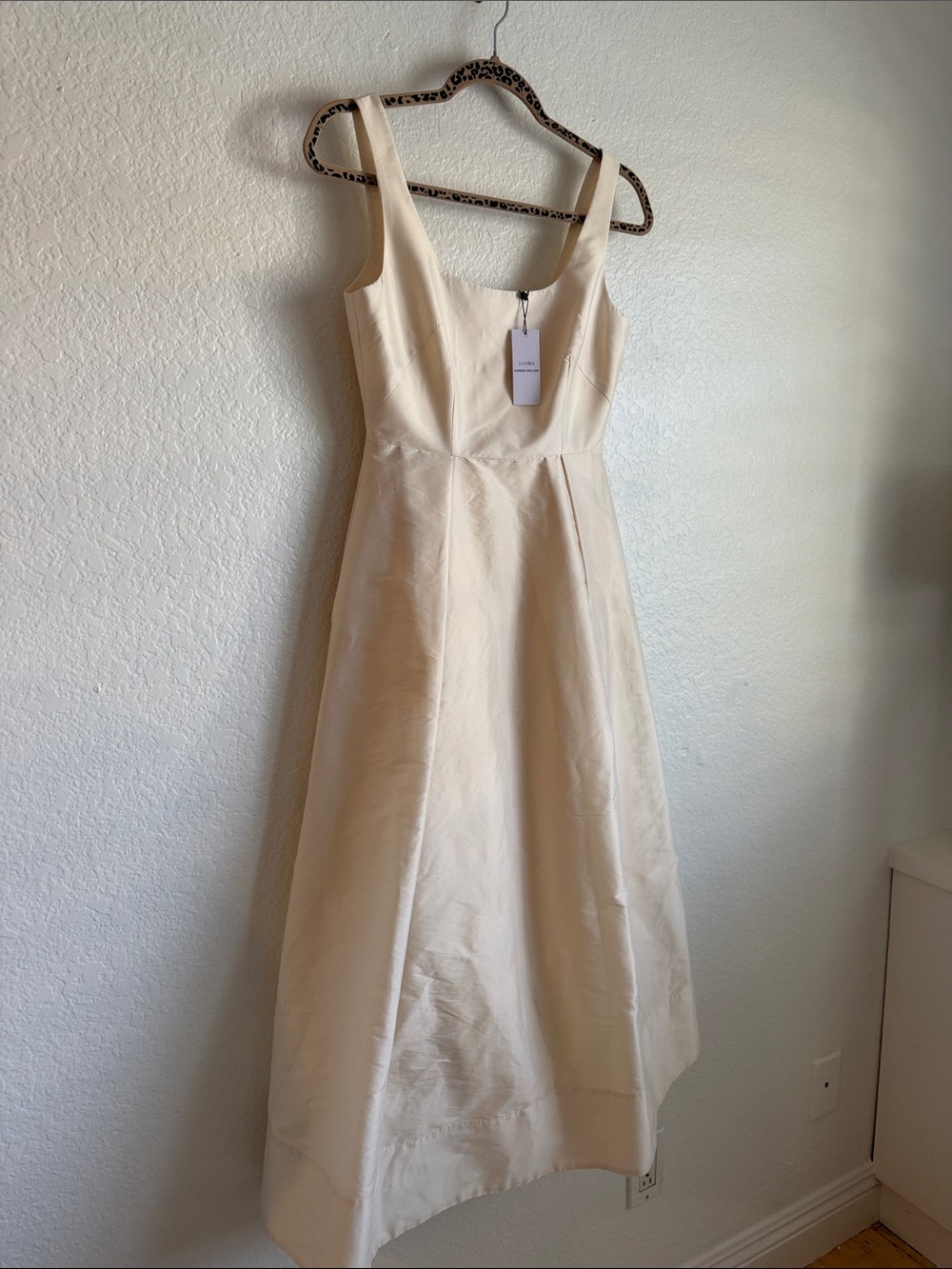 Karen Millen Cream Sleeveless Midi Dress